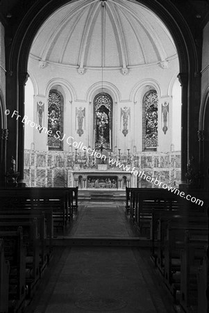 MILLTOWN PARK S.J. CHAPEL SANCTUARY BY EVENING LIGHT